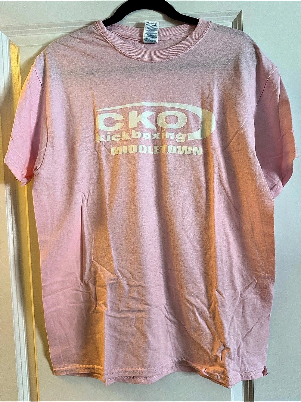 CKO Graphic Boxing Tee in Pink Size Medium